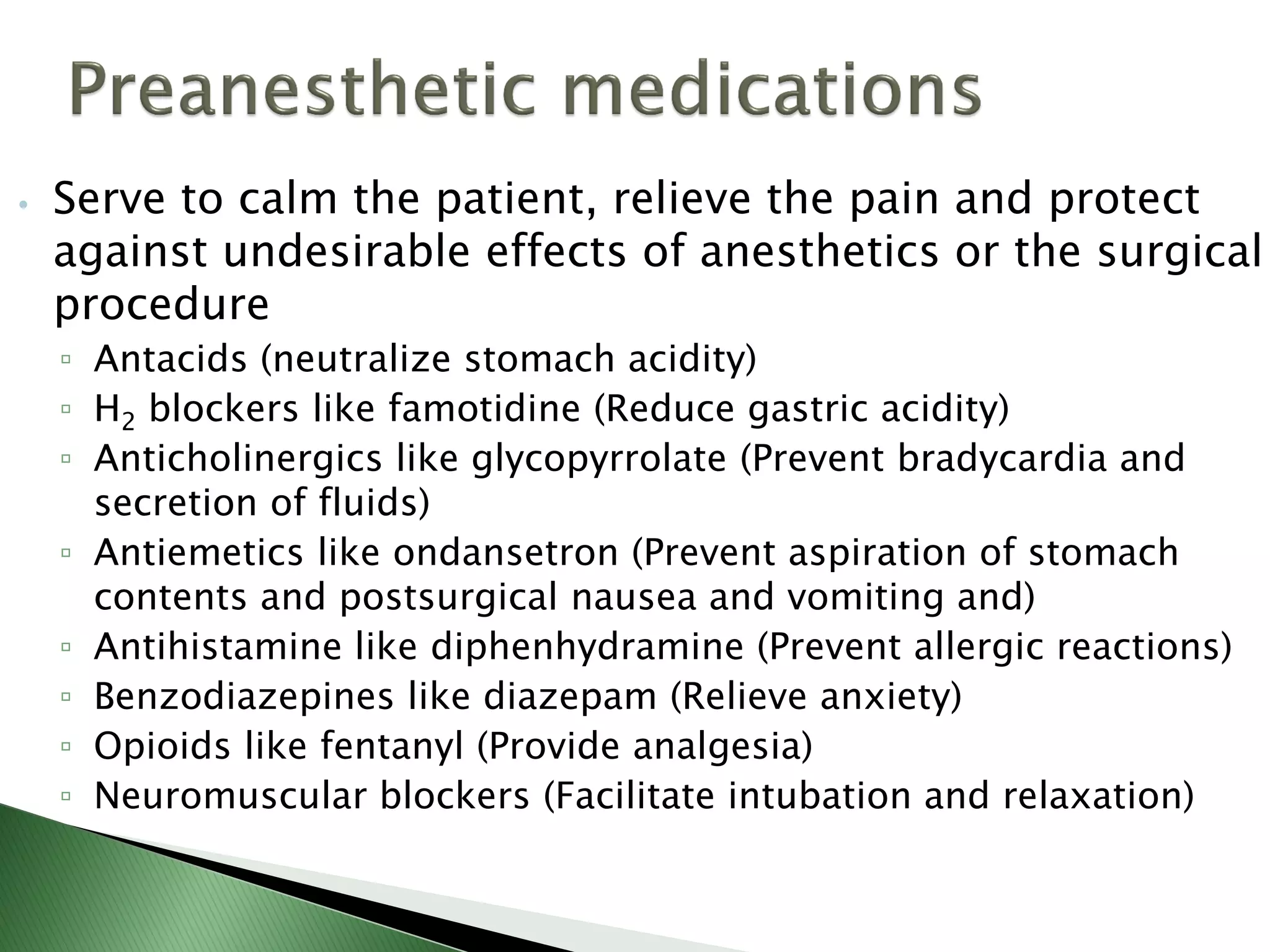 Anesthetics - Pharmacology | PDF