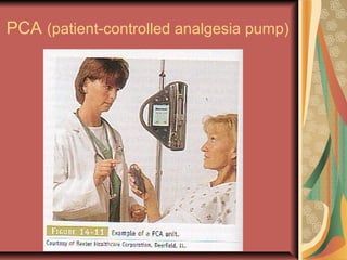 27
PCA (patient-controlled analgesia pump)
 