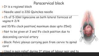 Paracervical Injection Anesthetics in labor and delivery Neha KJ.pptx