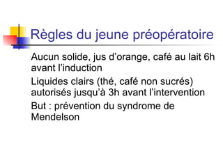 Chirurgie aortique, vasculaire, hémorragique Chirurgie à risque modéré Endartériectomie carotidienne, chirurgie céphalique 