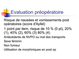 L’évaluation du risque périopératoire vise à minimiser le risque de mortalité et de morbidité post-opératoire 