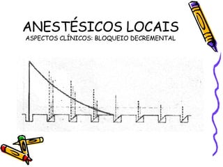 ANESTÉSICOS LOCAIS ASPECTOS CLÍNICOS: BLOQUEIO DECREMENTAL 