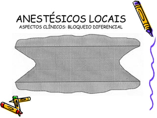 ANESTÉSICOS LOCAIS ASPECTOS CLÍNICOS: BLOQUEIO DIFERENCIAL 