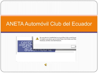 ANETA Automóvil Club del Ecuador 