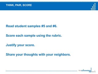 Scoring Bias in Constructed Response items It’s important for validity not to let writing skills impinge on reading comprehension scores.Things to look past (to avoid scorer bias)PenmanshipNeatnessMechanical errorsSpellingLength