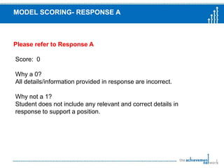 Create an Anchor setWhat is an Anchor set?An anchor paper is a sample response that illustrates student work at a given score point on a rubric.