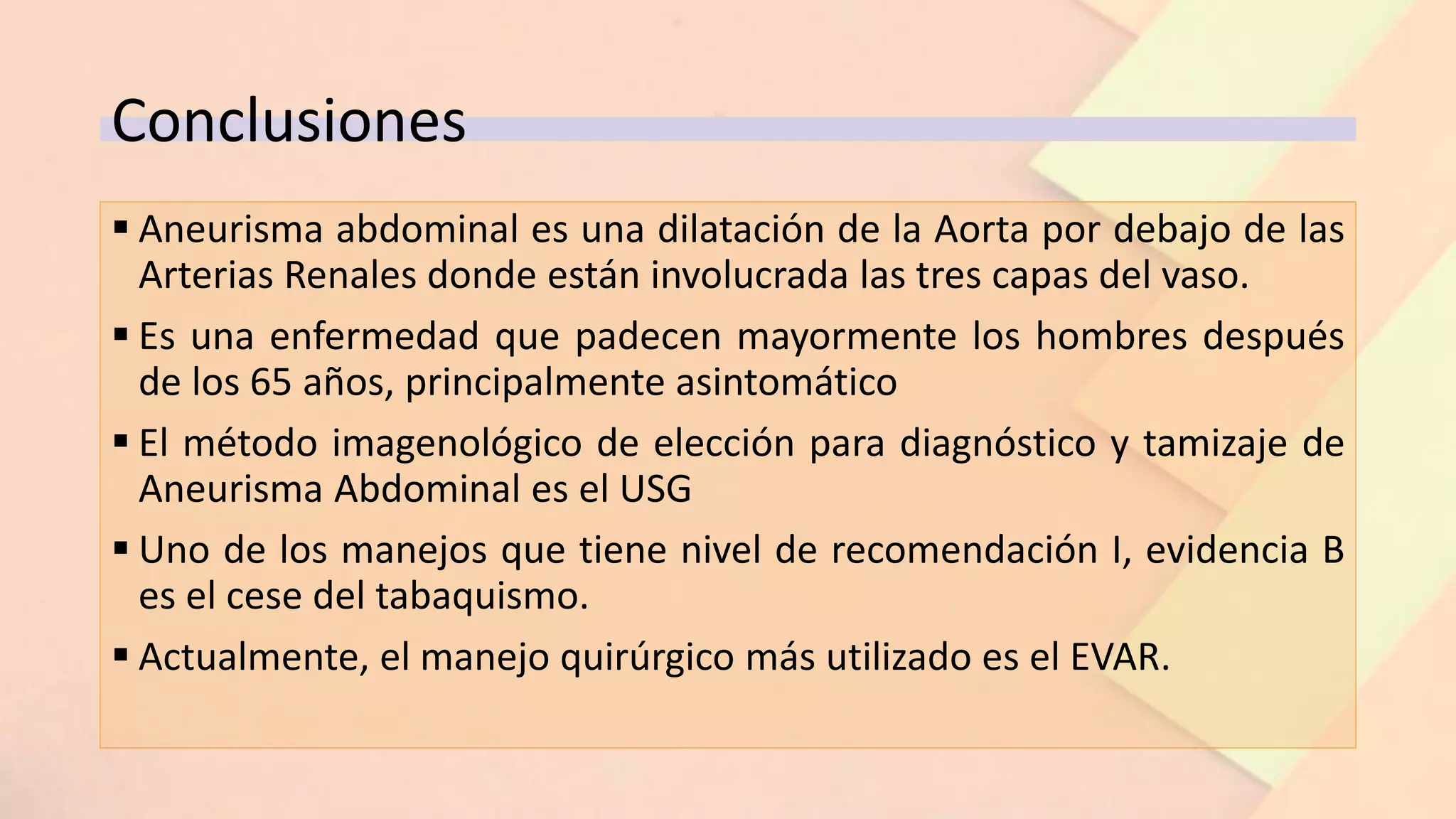 Aneurisma de Aorta Abdominal | PDF