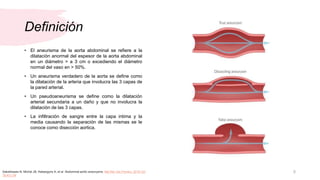 Aneurisma de Aorta Abdominal Alexander Lara | PPTX