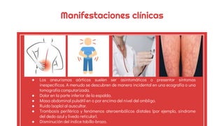Aneurisma de la aorta abdominal | PPTX