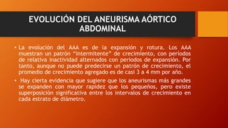 Aneurismas de aorta abdominal | PPTX