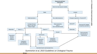 Summerton et al, 2015 Guidelines on Urological Trauma
EAU
 