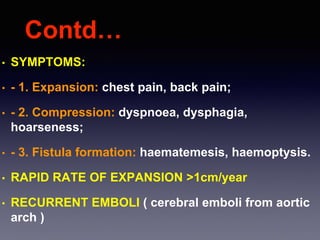 Aneurysms & dissections | PPTX