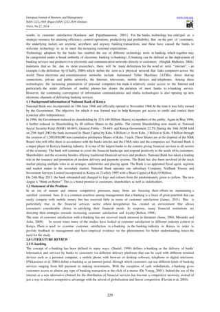 An evaluation of e banking services on customer satisfaction | PDF