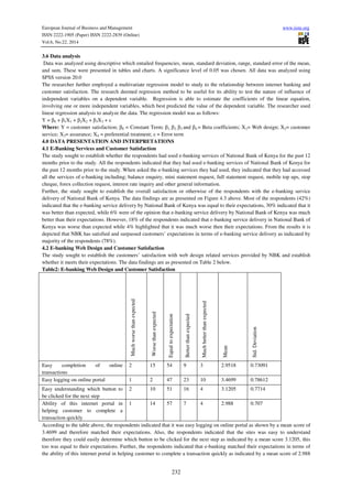 An evaluation of e banking services on customer satisfaction | PDF