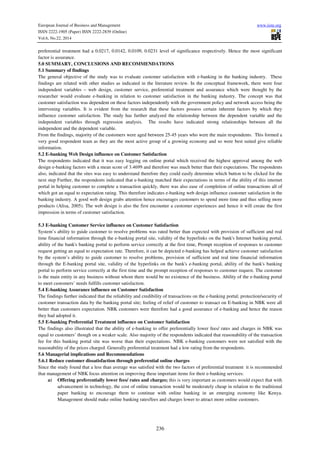 An evaluation of e banking services on customer satisfaction | PDF
