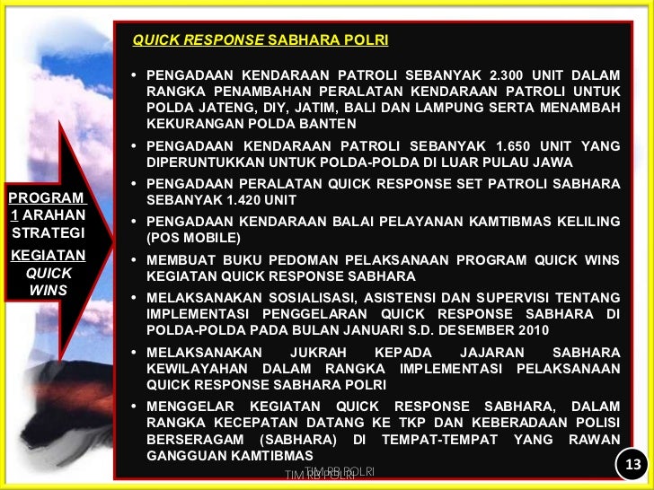 Rencana Aksi Program Reformasi Birokrasi Polri Rencana Aksi Program Reformasi Birokrasi Polri