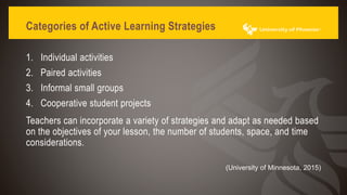 A new approach to promoting active learning in the classroom ppt | PPTX