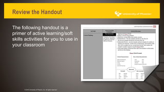 A new approach to promoting active learning in the classroom ppt | PPTX