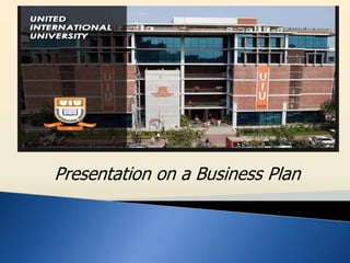 Presentation on a Business Plan
 
