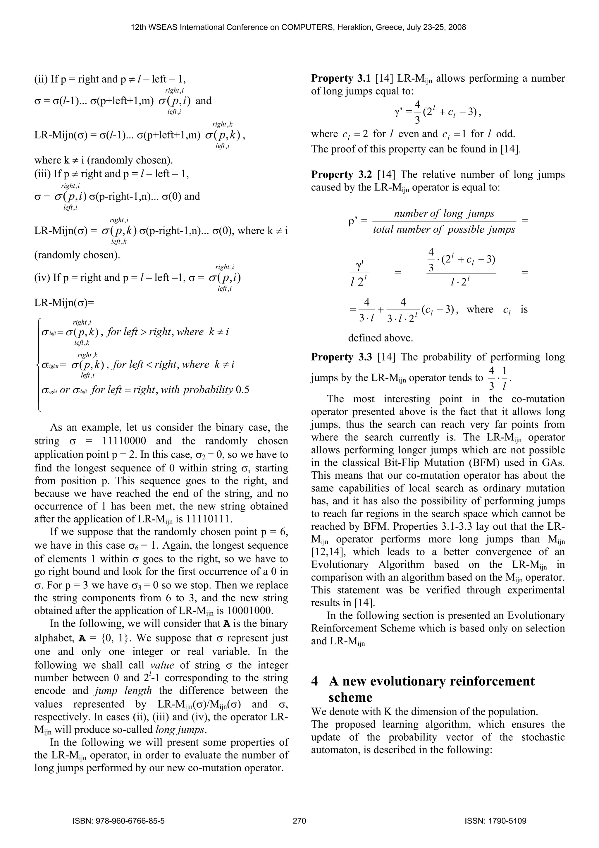 A new Evolutionary Reinforcement Scheme for Stochastic Learning ...