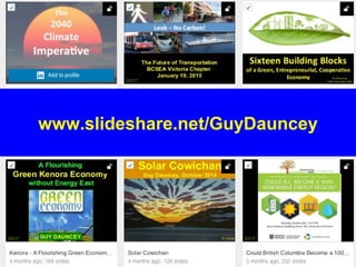 Guy Dauncey 2015
Earthfuture.com
Banking
Private
Property
Ownership
The
Market
system
Capitalism was built over time, block by block…
 