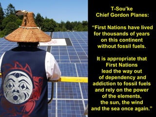 Guy Dauncey 2015
Earthfuture.com
Floating Solar on 10% of Williston Lake
could generate 5,500 GWh a year
= 500,000 households
 