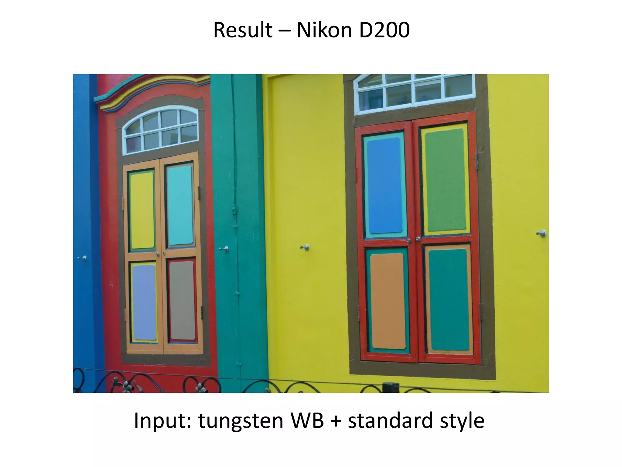 Result – Nikon D200




Input: tungsten WB + standard style
 