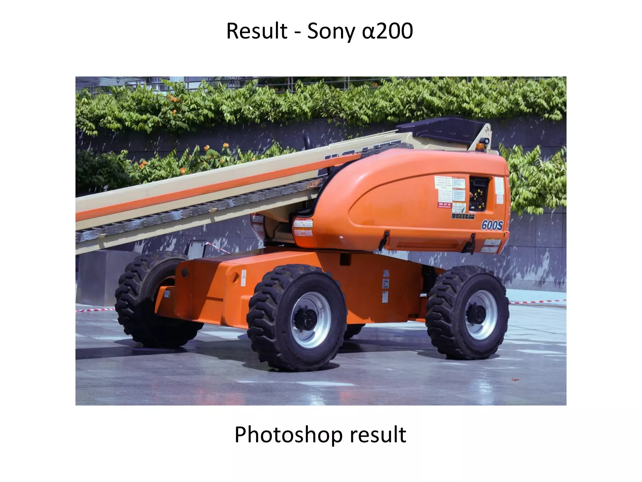 Result - Sony α200




Photoshop result
 