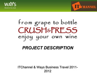 PROJECT DESCRIPTION  ITChannel & Ways Business Travel 2011-2012 