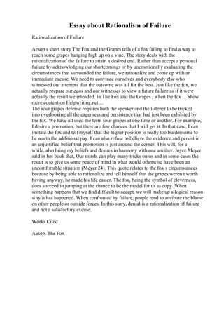 An Example Of An Argumentative Essay | PDF