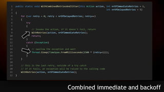 Combined immediate and backoff
 