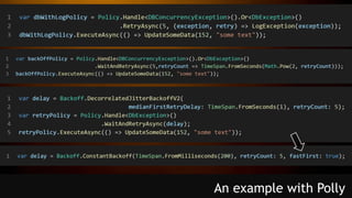 An example with Polly
 