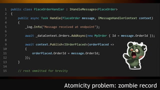 Atomicity problem: zombie record
 