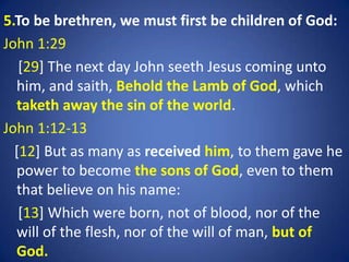 An exegesis of the character and word of brethren | PPTX