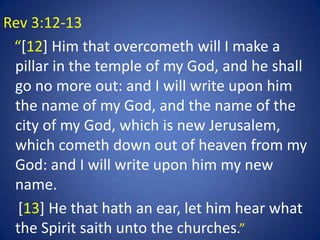 An exegesis of the character and word of brethren | PPTX