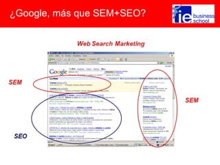 ¿Google, más que SEM+SEO?
 