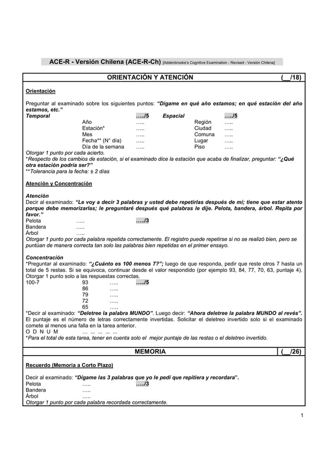 Anexo 1-ace-r-versi%c3%b3n-chilena-ace-r-ch final--1 | PDF