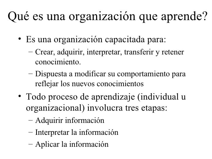 Anexo 4: Organizaciones que aprenden