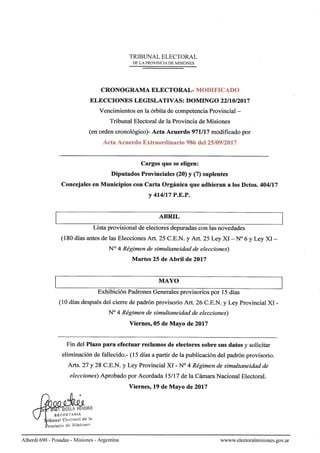 Habrá más tiempo para inscribir a los candidatos a concejales y diputados