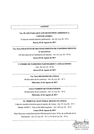 Habrá más tiempo para inscribir a los candidatos a concejales y diputados