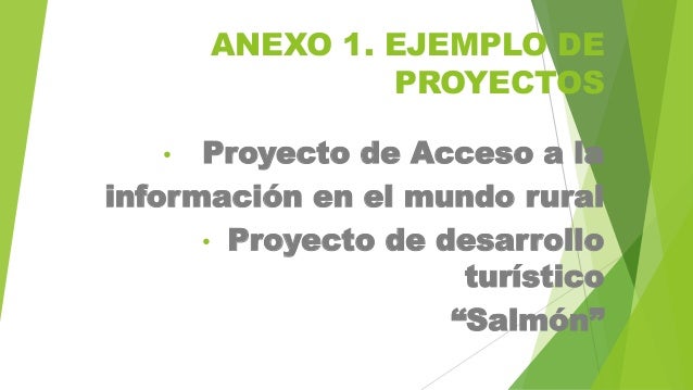 Anexo 1 ejemplo de proyectos