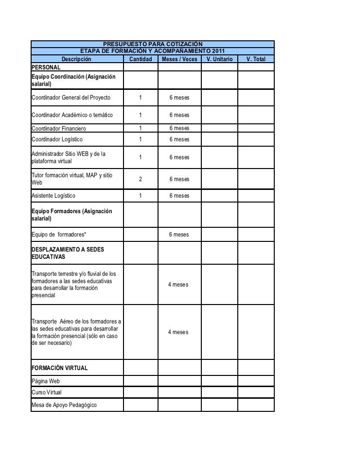 formato para cotizacion word