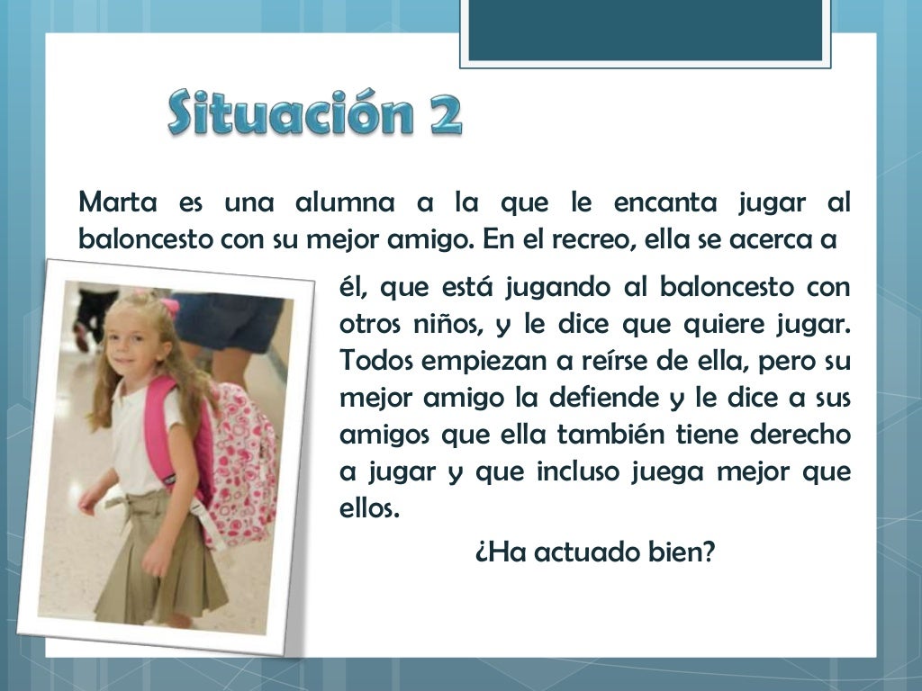 Situaciones de conflicto en la escuela