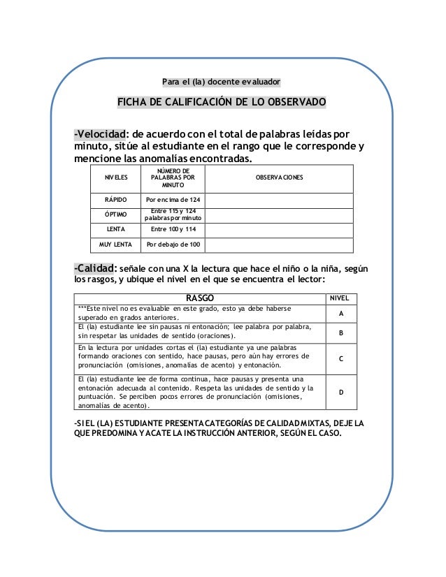 Cuantas Palabras Por Minuto Debe Leer Un Niño De 6 Años