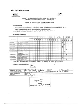 ANEXO 5: Validaciones
 