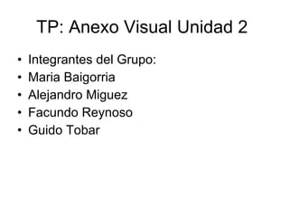 TP: Anexo Visual Unidad 2  ,[object Object],[object Object],[object Object],[object Object],[object Object]