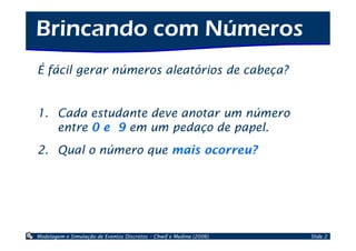 Geração de Números Aleatórios