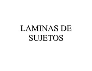 LLAAMMIINNAASS DDEE
SSUUJJEETTOOSS
 