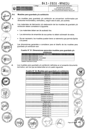 Anexo parte 2   r.vm. n° 043-2020-minedu - criterios de diseño para mobiliario educativo de la educación básica regular