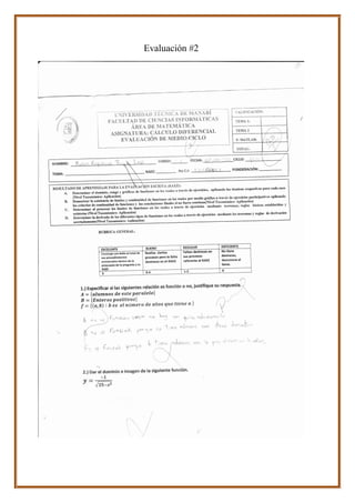 Evaluación #2
 